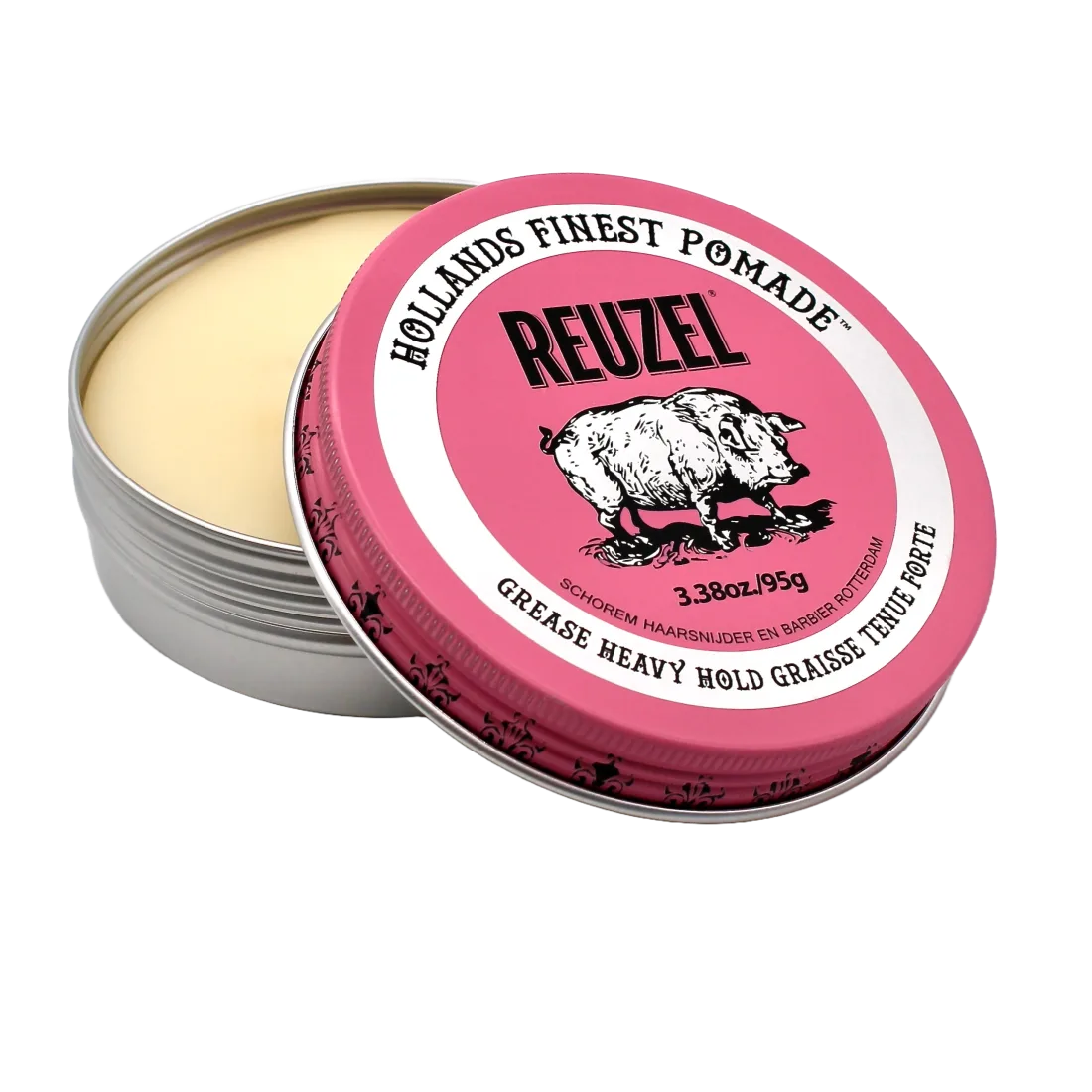 Pink Strong Hold Grease-based Pomade